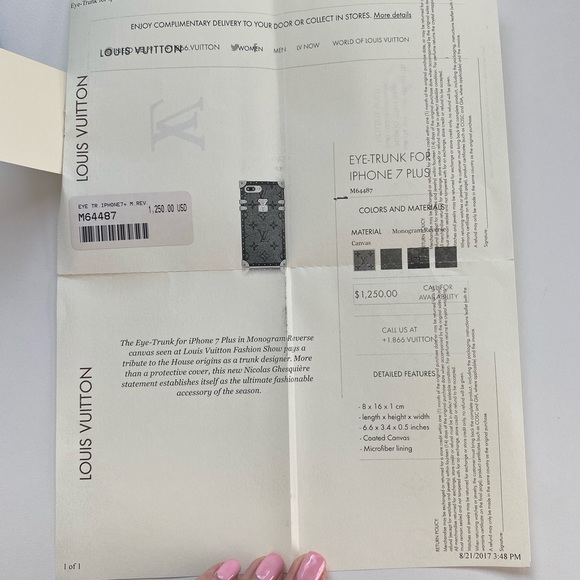 Louis Vuitton iPhone 7 Plus Cover - Picture 2 of 10